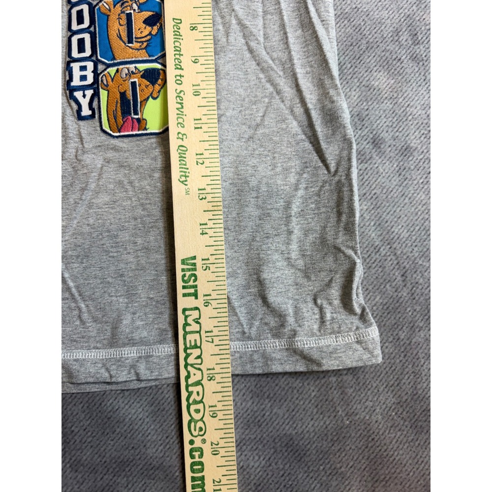 Majestic Scooby Doo Graphic T-Shirt Kids Grey Red Raglan Mesh Sleeve Tee - Picture 5 of 5